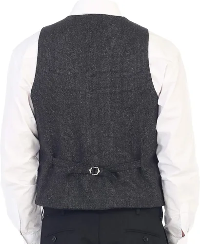 Vista 109 de Gioberti Chaleco de tweed formal de 6 botones para hombres