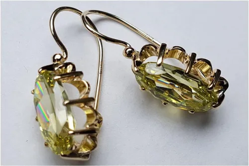 Vista 2 de Plata soviética rusa chapada en oro rosa 925 Alexandrita rubí esmeralda zafiro aguamarina circón vec039rp