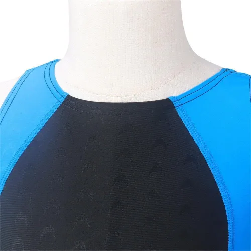 Vista 4 de GLIGLITTR Traje de baño deportivo de una pieza para niñas, traje de baño negro para natación, práctica en equipo, competencia, playa, deportes
