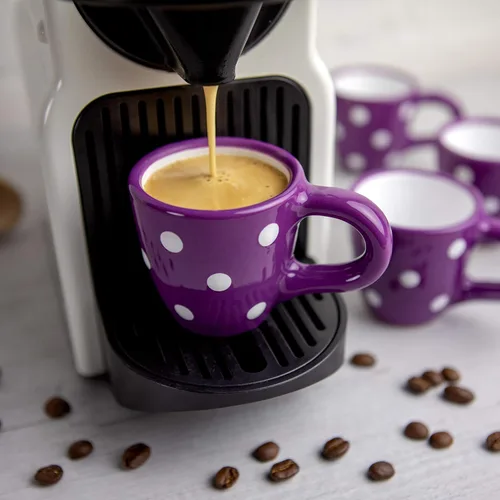 Vista 10 de City to Cottage Tazas de café expreso de cerámica, tazas pequeñas de chupitos Expresso, tazas de expreso, tazas Demitasse, perfectas para máquina
