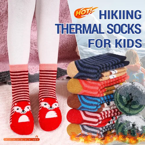 Vista 62 de Eocom 6 pares de calcetines de invierno cálidos de lana para niños y niñas