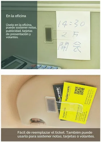 Vista 4 de Hypersonic Soporte para Boletos de Estacionamiento de Parabrisas de Coche Transparente Accesorios Auto Accesorios Clip 2 Piezas