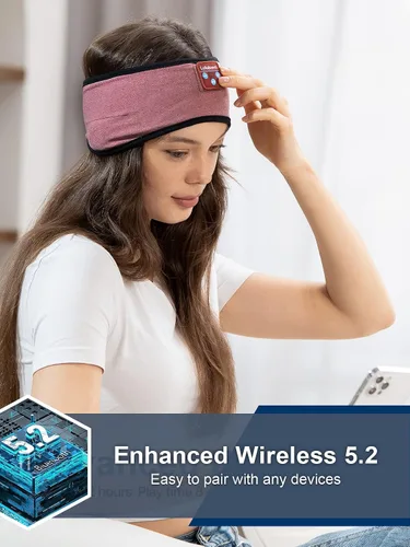 Vista 5 de Lullaband Auriculares Bluetooth – Auriculares ultra largos para dormir, cumpleaños, padre, madre, día de San Valentín, regalos para mujeres