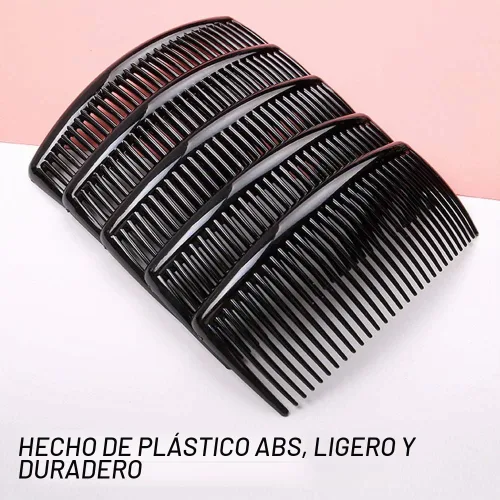 Vista 4 de SourceTon - Paquete de 6 peines franceses, peines laterales de plástico con 29 dientes, peines de clip para el cabello para accesorios de cabello