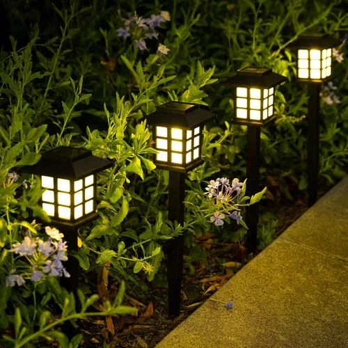 Vista 7 de SOLPEX Luces Solares para Exteriores, Paquete de 12 Luces Solares para Senderos, Luces de Pasarela para Exteriores, Luz de Jardín, Senderos Blanco
