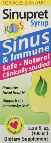 Vista 2 de Sinupret - Jarabe para niños, apoyo respiratorio e inmunológico sinusal, 3.38 onzas