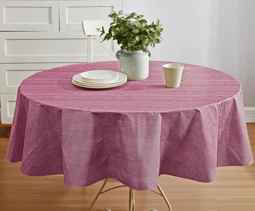 Vista 11 de Newbridge Moire - Mantel de franela de vinilo con estampado ondulado de color sólido para interiores y exteriores