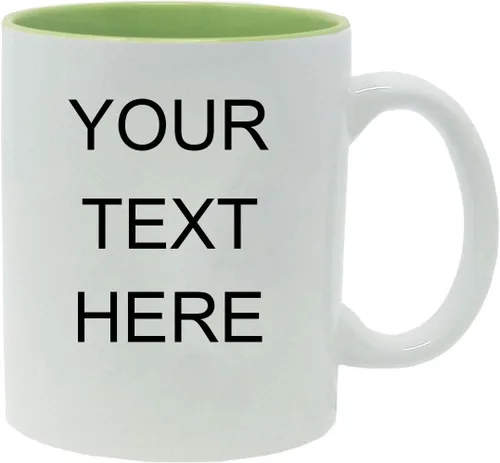 Vista 8 de Taza de café personalizada de cerámica blanca de 11 onzas, personalizable, color negro
