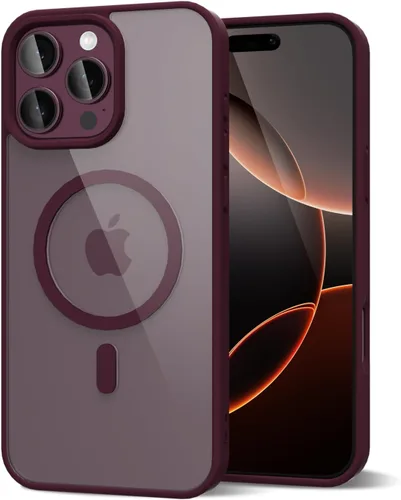 Vista 95 de oakxco Funda magnética transparente compatible con Magsafe, bonita funda delgada y transparente de poliuretano termoplástico no amarillenta, carcasa
