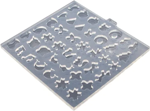 Vista 3 de Lindos aretes de resina molde de silicona mini animal flor arco copo de nieve forma geométrica Expoy molde de fundición de resina para joyería y 1782
