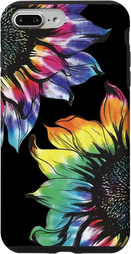 Vista 12 de Tie Dye Sunflower Phone Case Fun Colorful Retro Hippie Gift Case for iPhone 17