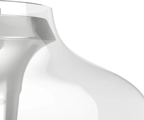 Vista 5 de Hunter - Vidria - Lámpara colgante de 1 luz de níquel cepillado, tamaño mediano, regulable, estilo formal, con forma de campana, para dormitorios