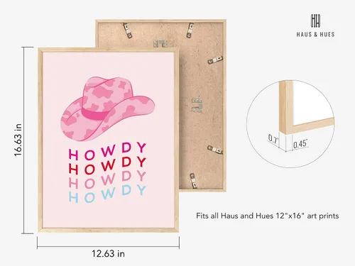Vista 2 de HAUS AND HUES Decoración de habitación rosa preppy, póster estético para chicas universitarias, bonito arte de pared para dormitorio o dormitorio
