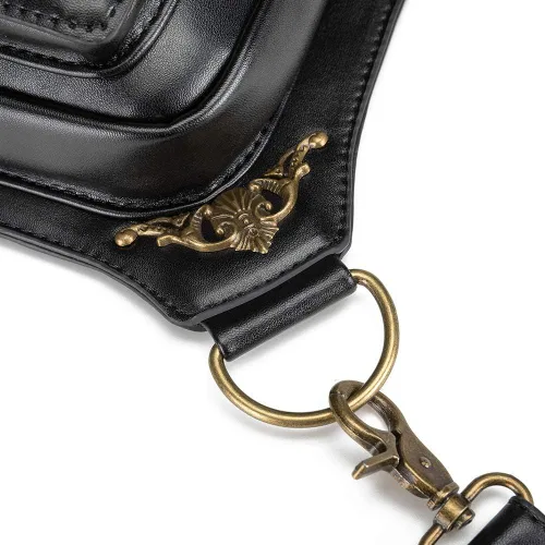 Vista 8 de Rebajas Cyber Monday Ofertas Venta Steampunk Riñonera Bolso para cintura Moda Gótico Hombro Bandolera Bandolera Muslo Pierna Capucha Bolsa de Viaje