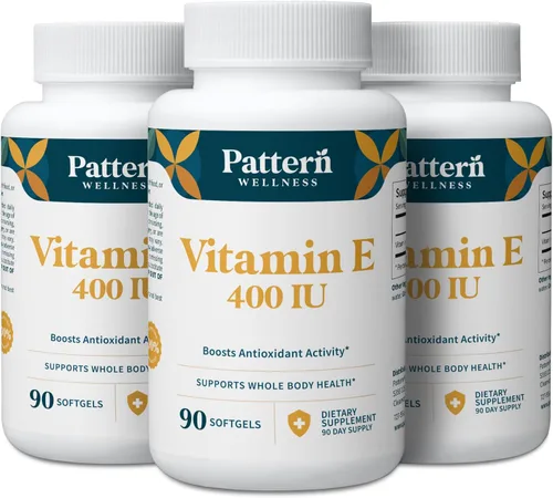 Vista 10 de Patrón Wellness Vitamina E 400 UI – 90 cápsulas blandas Apoya la salud antioxidante, inmune y celular - Probado en laboratorio de terceros