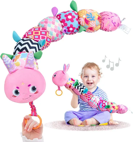 Vista 8 de Infinno Juguetes musicales y sensoriales de peluche para bebés, niñas y niños, juguetes suaves de seguridad para recién nacidos de 0-3-6-12 meses