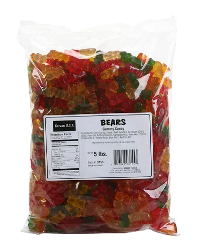 Vista 17 de Kervan Candy Bebeto 12 Sabores Gomitas de Oso - Gomitas Afrutadas, Blandas y Dulces a Granel para Niños, Snacks de Regalo y Fiestas - Bolsa