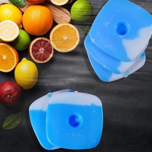 Vista 8 de Paquete de hielo frío de ladrillo reutilizable de larga duración fresco delgado congelador paquete refrigerador para loncheras bolsa