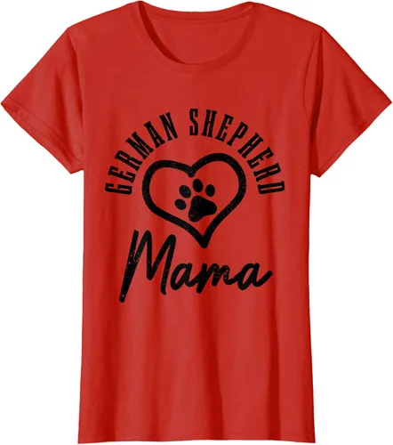 Vista 12 de Camiseta de pastor alemán para mujer, con diseño de pata de perro, pastor alemán, gris, S Asfalto