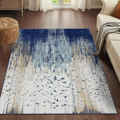Vista 3 de LUXE WEAVERS Alfombra abstracta de 5 x 7, azul