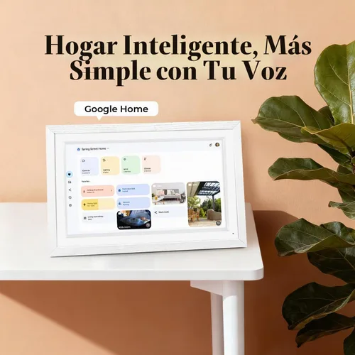 Vista 8 de Pantalla inteligente de 15.6" con Google Calendar, Google Play, sin suscripción, color blanco Madera blanca de 15.6 pulgadas