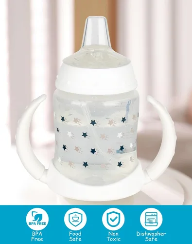 Vista 8 de Kit de conversión de boquilla suave para copa de aprendiz NUK, kit de transición para niños pequeños con boquilla de silicona para sorber, popote