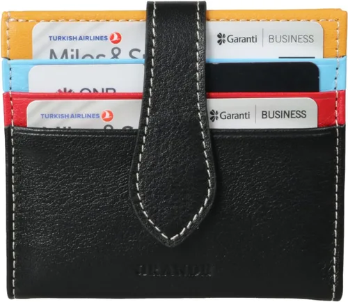 Vista 41 de Grande -3803 Cartera unisex, Azul (Iced Blue), Cartera delgada de cuero con cierre a presión pequeño