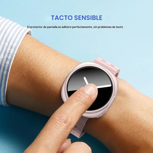 Vista 4 de Paquete de 6+6: Fundas protectoras de 40 mm para Samsung Galaxy Watch 8, cubierta protectora de policarbonato duro con película de vidrio templado