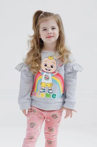 Vista 2 de CoComelon JJ - Conjunto de sudadera y pantalones de forro polar para niñas pequeñas