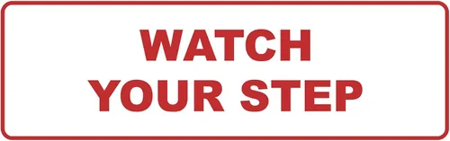 Vista 36 de Signs ByLITA Letrero estándar para pared o puerta con texto en inglés «Watch Your Step», señalización de salud y seguridad (negro), mediano