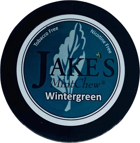 Vista 2 de Jake's Mint Chew - Wintergreen - Paquete de 10 - Sin tabaco ni nicotina