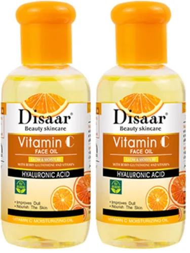 Vista 7 de DISAAR Beauty La esencia hidratante facial del ácido hialurónico del aceite de la cara de la vitamina C nutre la piel 2.5 fl oz/2.5fl.oz