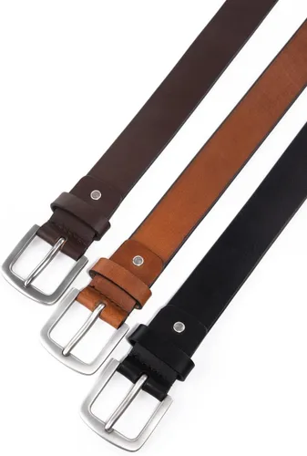 Vista 5 de Mens Belts Full Grain Genuine Leather Casual Dress Jeans Belts for Men