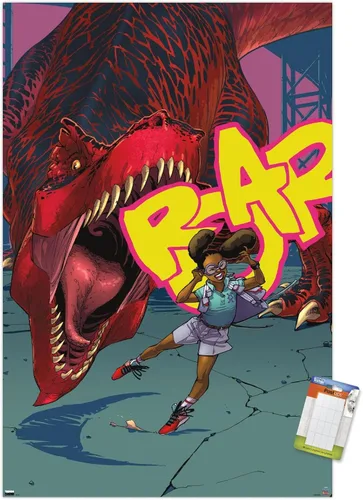 Vista 11 de Trends International Marvel Moon Girl & Devil Dinosaur - Póster de pared de rugido, 22.4 pulgadas de largo x 14.7 pulgadas, versión enmarcada