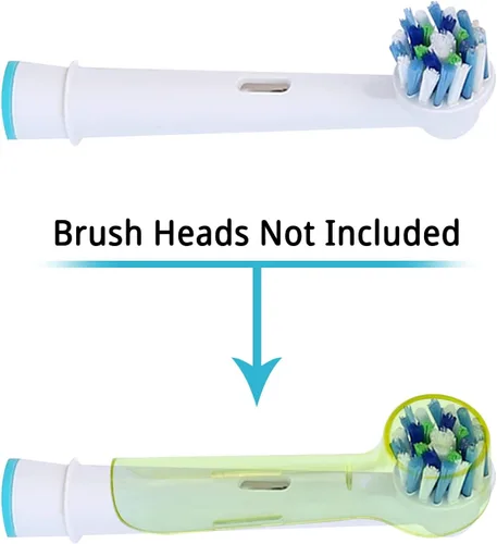 Vista 4 de 2 tapas para cepillos de dientes eléctricos, cubiertas de cabeza de cepillo de dientes eléctrico compatibles con cabezales Oral B