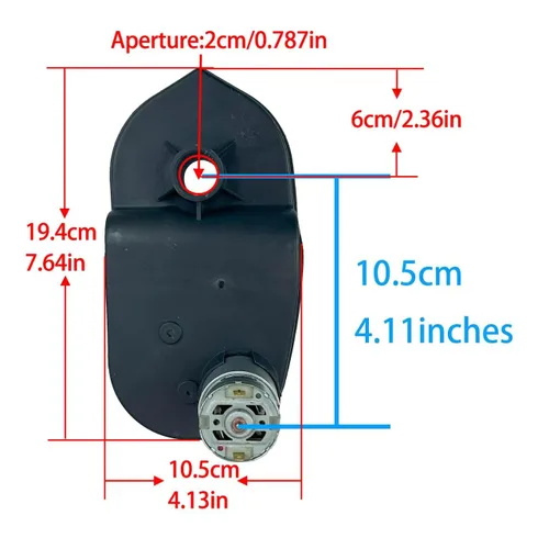 Vista 4 de Caja de cambios de motor de alta velocidad RS550 de 12 voltios, 35000 RPM, para ruedas eléctricas, juguetes de paseo para niños, actualización