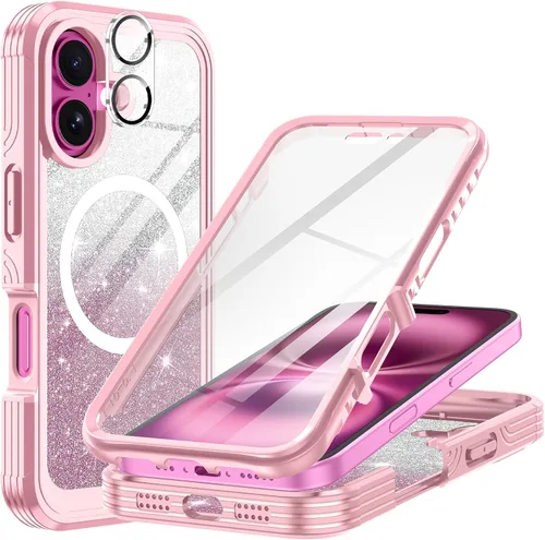 Vista 52 de Hekodonk Funda para iPhone 15 Pro Max, compatible con Magsafe [protector de pantalla de vidrio templado integrado y protección de lente de cámara]
