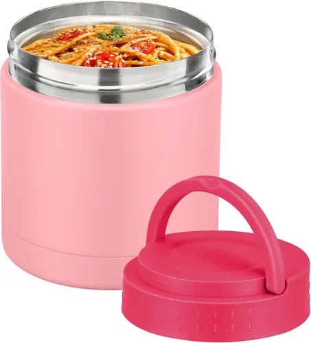 Vista 9 de HWONMTE Termo de sopa de 10.5 onzas para comida caliente, para niños y adultos, tarro de alimentos aislado con asa ancho de boca, recipientes de Azul