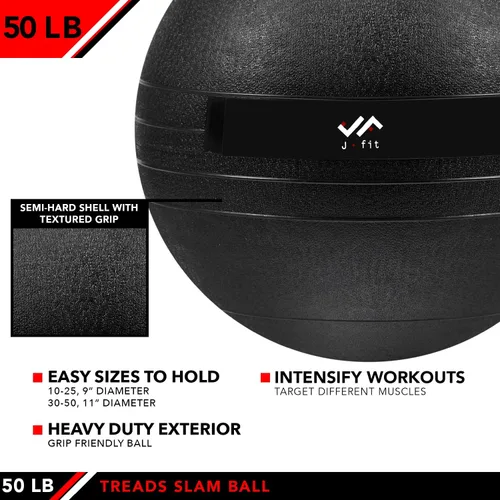Vista 4 de JFIT Slam Ball Negro