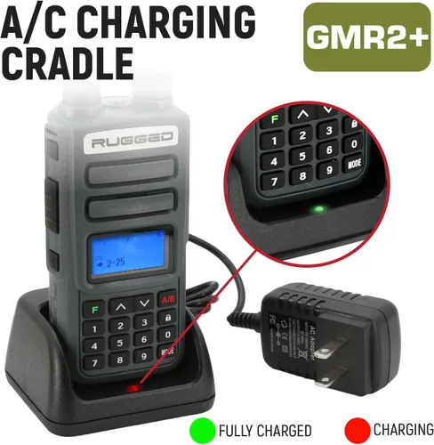 Vista 7 de Rugged Radios GMRS - Radio de mano bidireccional Walkie Talkie para senderismo, camping, aterrizaje todoterreno, cuenta con canales meteorológicos