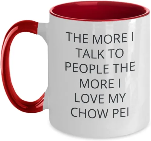 Vista 4 de Mixed Breed Dog Mug, Chow Pei Mug, Dog Mom Gift, I Love My Dog Mug, Dog Themed Gifts For Women, For Men