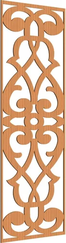 Vista 7 de 9 3/8"W x 24 3/8"H x 1/4"T Bellaire Decorativos Paneles de pared de madera calado, abedul