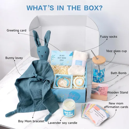 Vista 2 de Paquete de cuidado para nuevas mamás después del bebé, regalos para la nueva mamá y regalos esenciales para bebés, regalo posparto para futuras