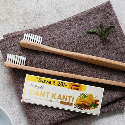 Vista 5 de Patanjali Dant Kanti Crema Dental Avanzada, 3.53 oz x 2N Combo
