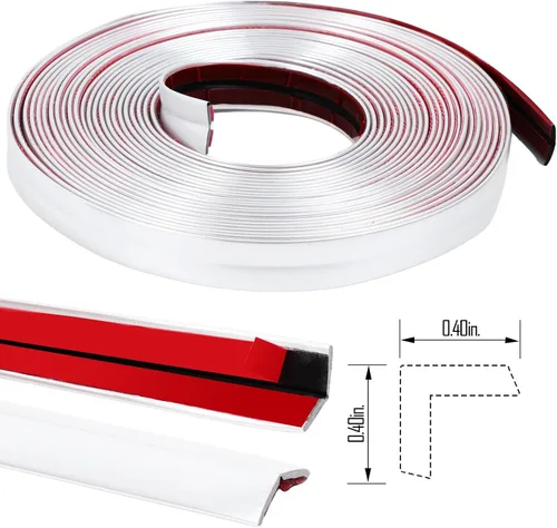 Vista 7 de Moldura de pared autoadhesiva de 33 x 0.8 pulgadas, protector de esquina de pared y protector de borde interior exterior para decoración del hogar