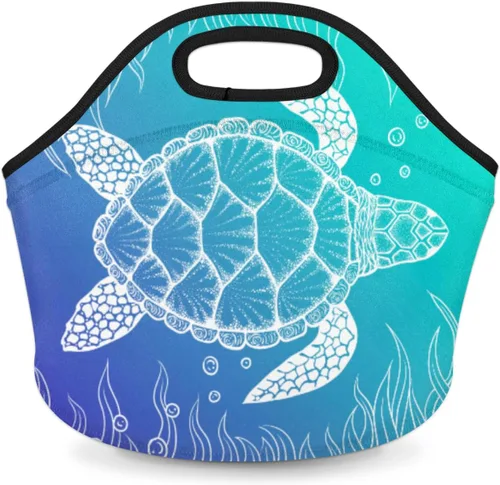 Vista 13 de Bolsas de almuerzo de neopreno con balón de fútbol en fuego de hielo para mujeres, bolsas de almuerzo, lavables, aisladas, para el trabajo, picnic