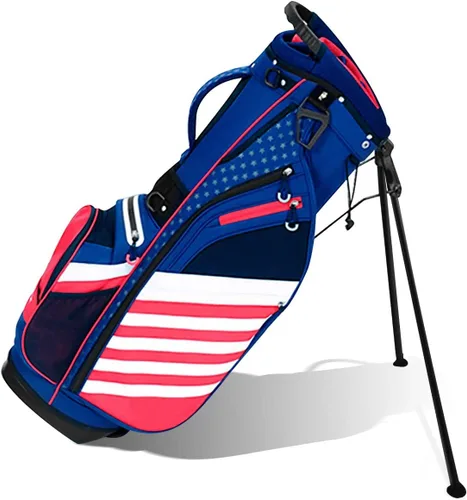 Vista 6 de BOBOPRO Bolsa de Soporte de Golf, Ligera con Divisores Superiores de 14 Compartimentos, Bolsa de Transporte de Golf con 8 Bolsillos, Bolsa de Golf