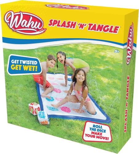 Vista 8 de Wahu Splash 'N' Tangle - Juego de agua para niños a partir de 5 años y adultos, juego de agua Twister para exteriores con tapete de juego, conector