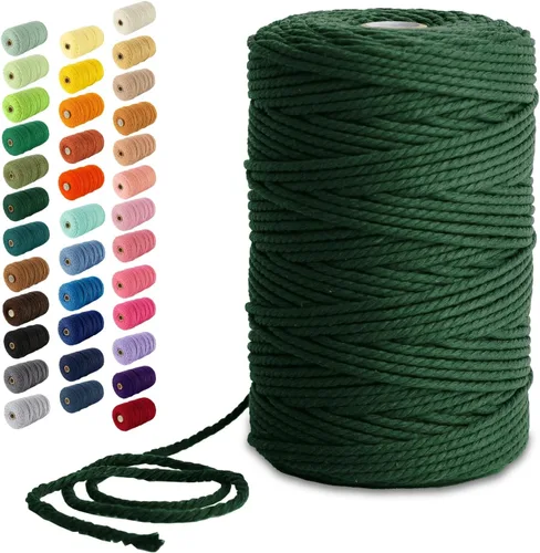 Vista 42 de Nook Theory Hilo de macramé de 3mm 109 yardas - Cuerda de macramé suave de 4mm, 5mm perfecta para nudos - Suministros de macramé para colgadores