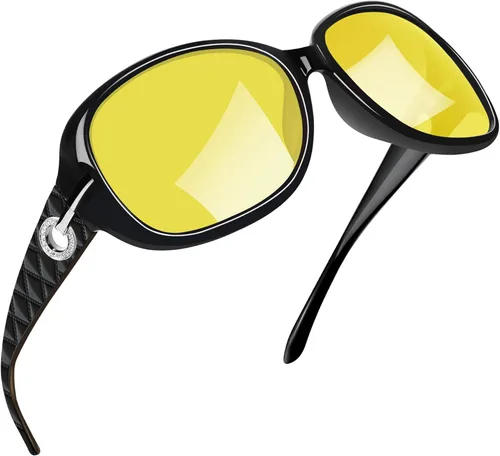 Vista 20 de Joopin Oversized Rectangle Sunglasses UV400 Protection Shades for Women Negro